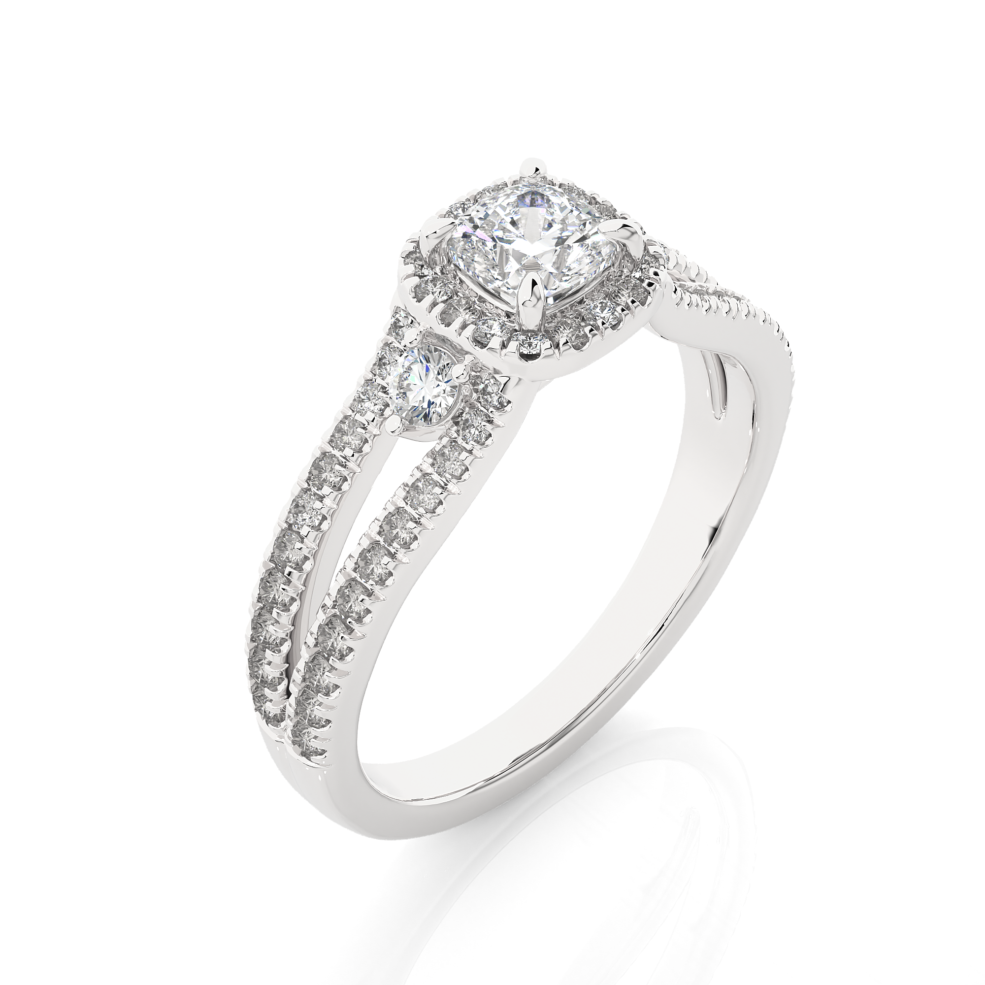 0.96 Carat G Color VS1 Clarity Diamond Studded Natural Diamond Ring.